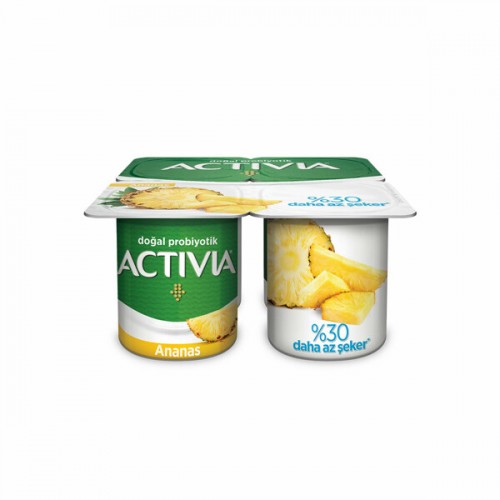 Activia Doğal Probiyotikli Ananaslı Yoğurt 4x100 g